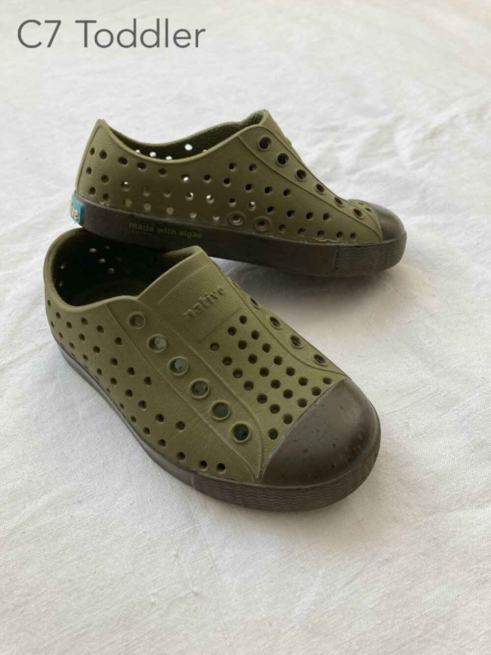 Native Size C7 Toddler Green Algae Jefferson Shoes Summer Beach Water Play